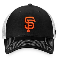 Men's Fanatics Black/White San Francisco Giants Team Core Unstructured Trucker Adjustable Hat