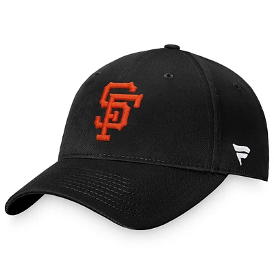 Casquette réglable Fanatics pour hommes, noire, San Francisco Giants, Cooperstown Collection Core