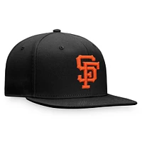 Men's Fanatics Black San Francisco Giants Cooperstown Collection Core Snapback Hat