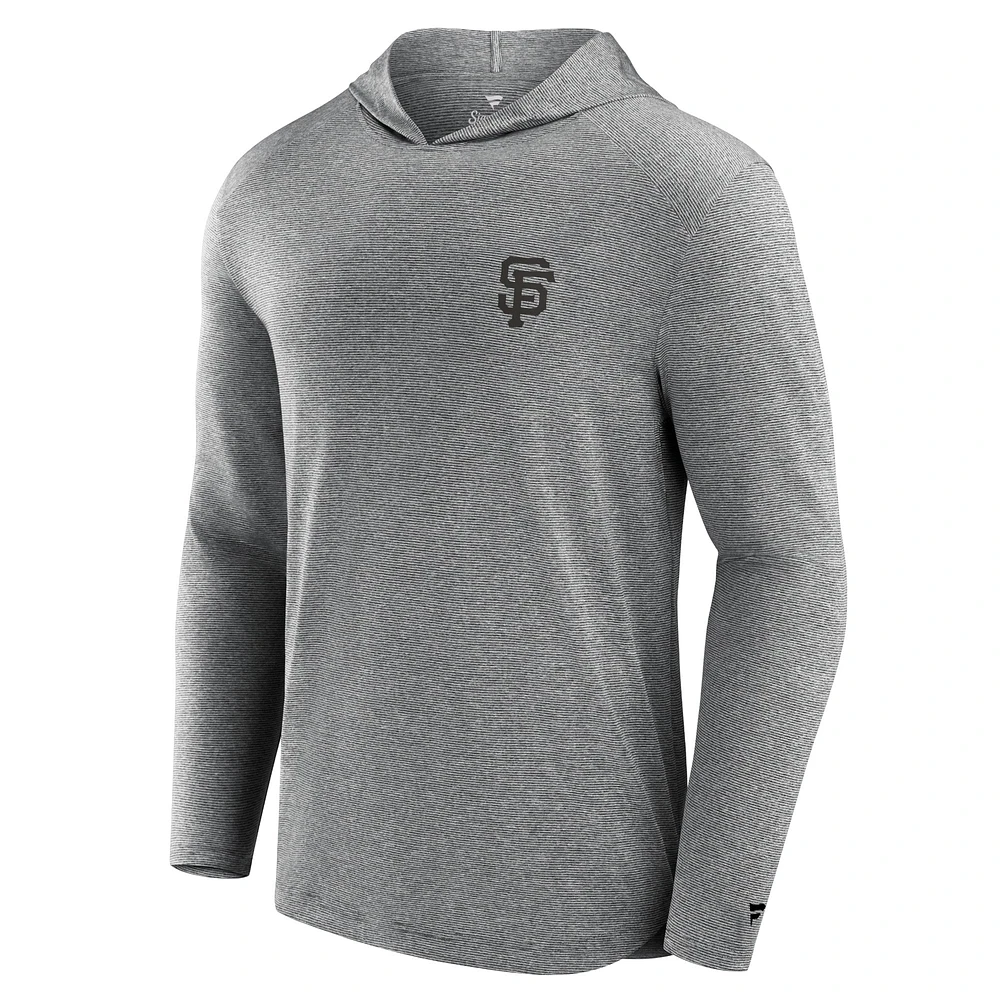 Men's Fanatics Black San Francisco Giants Front Office Tech Lightweight Hoodie T-Shirt