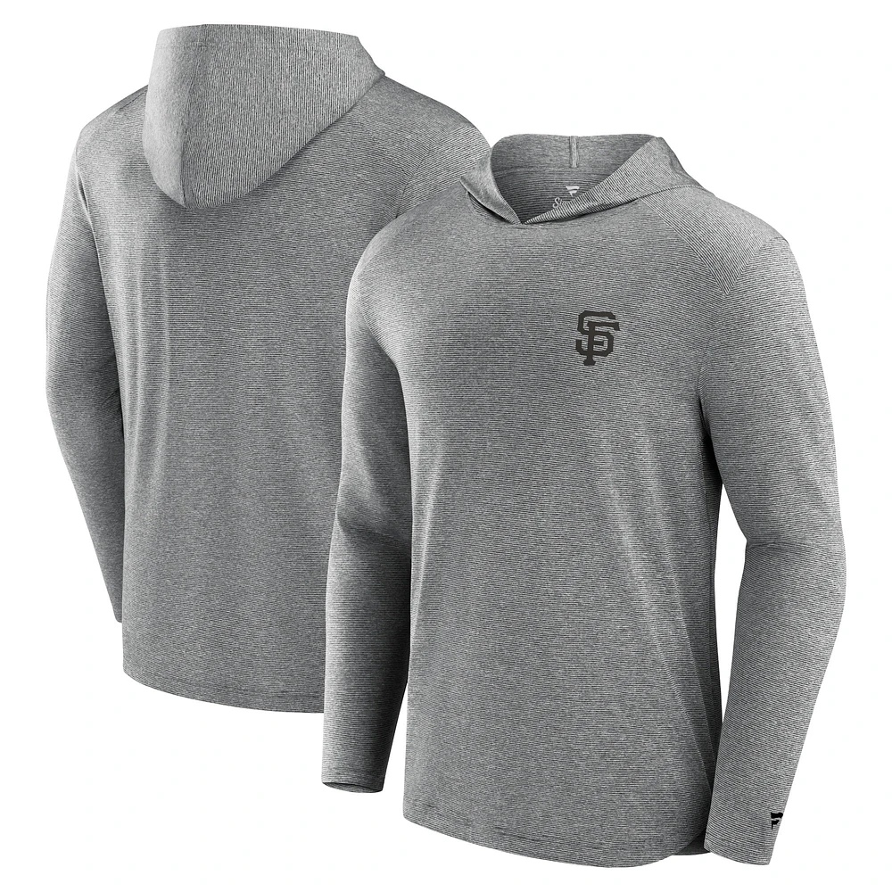 Men's Fanatics Black San Francisco Giants Front Office Tech Lightweight Hoodie T-Shirt