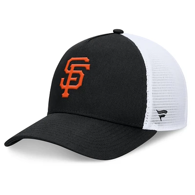 Casquette ajustable à cadre en A fondamental noir San Francisco Giants Fanatics pour hommes