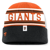 Men's Fanatics Black San Francisco Giants Fundamental Team Stripe Cuffed Knit Hat