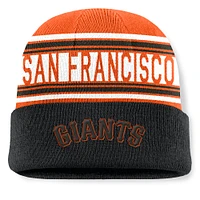 Men's Fanatics Black San Francisco Giants Fundamental Team Stripe Cuffed Knit Hat