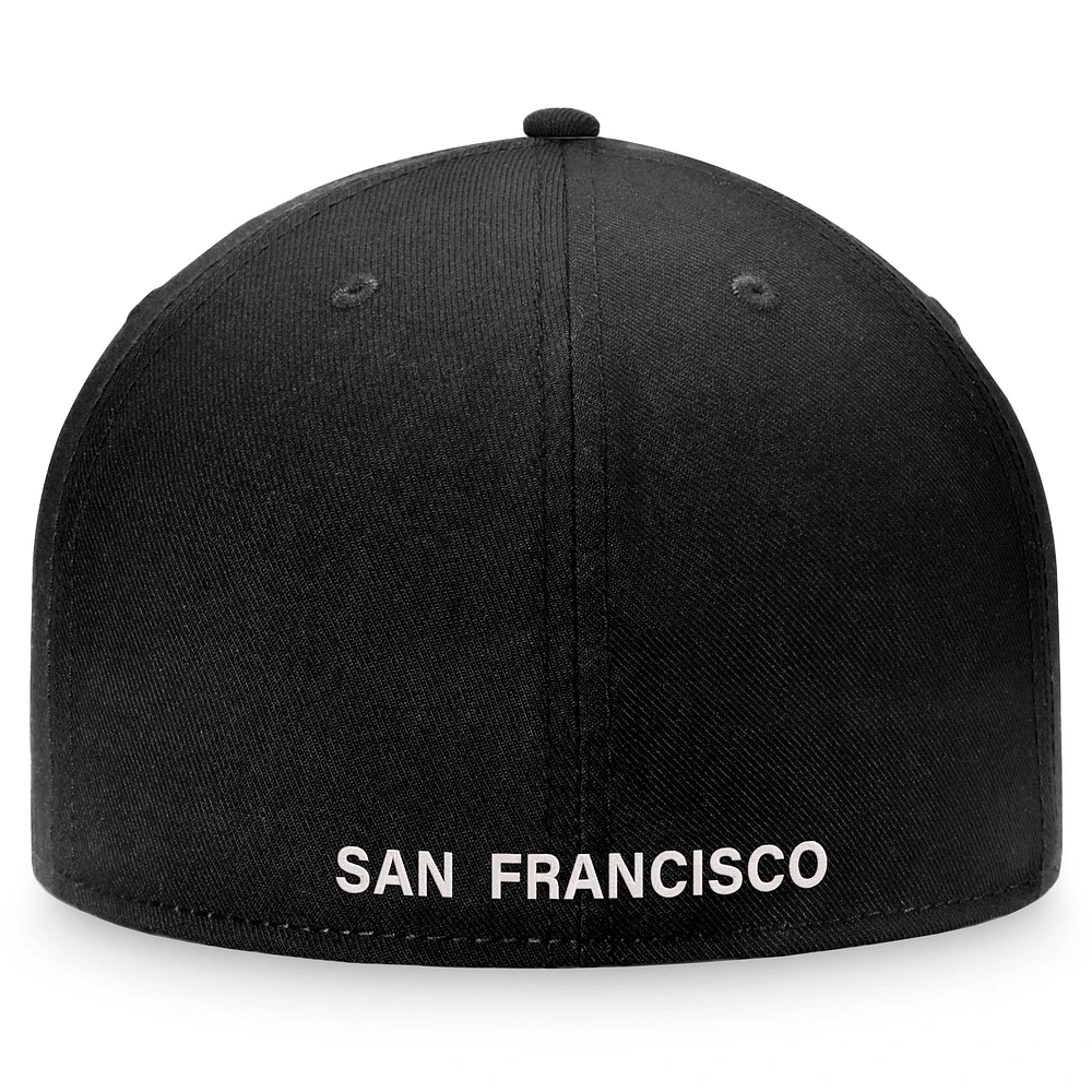 Casquette ajustée noire à script gothique Fanatics pour hommes des Giants de San Francisco