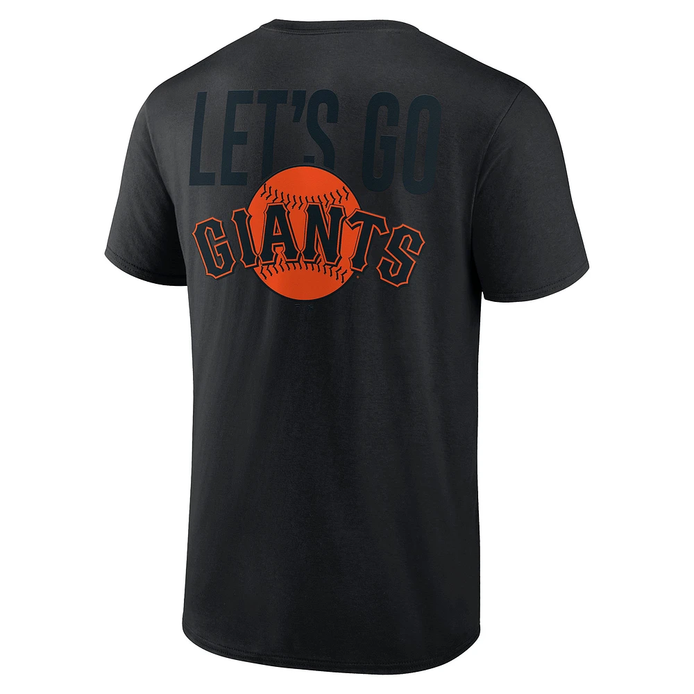 T-shirt noir Fanatics pour hommes des Giants de San Francisco le gagner