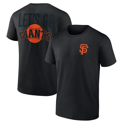 T-shirt noir Fanatics pour hommes des Giants de San Francisco le gagner