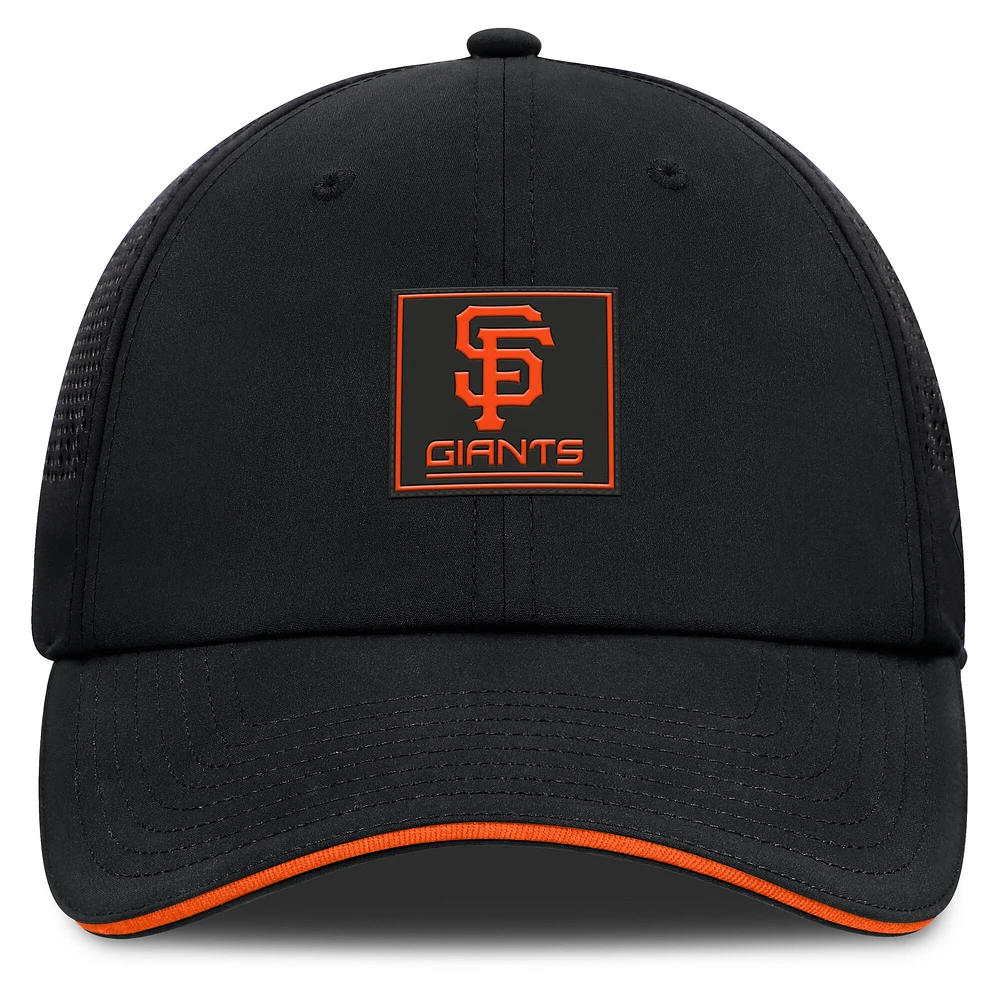 Casquette ajustable Fanatics noire pour homme San Francisco Giants Level Up Driver