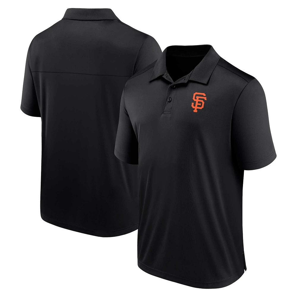 Polo noir avec logo Fanatics des Giants de San Francisco pour hommes