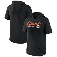 Sweat à capuche manches courtes pour hommes Fanatics Black San Francisco Giants Offensive Strategy