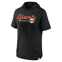 Men's Fanatics Black San Francisco Giants Offensive Strategy Short Sleeve Pullover Hoodie