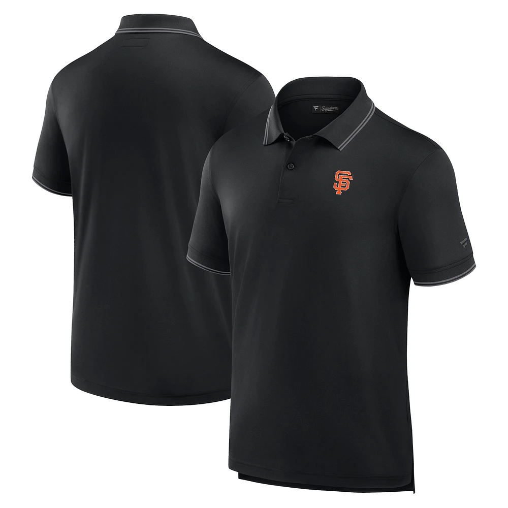 Polo piqué noir Fanatics pour hommes des Giants de San Francisco