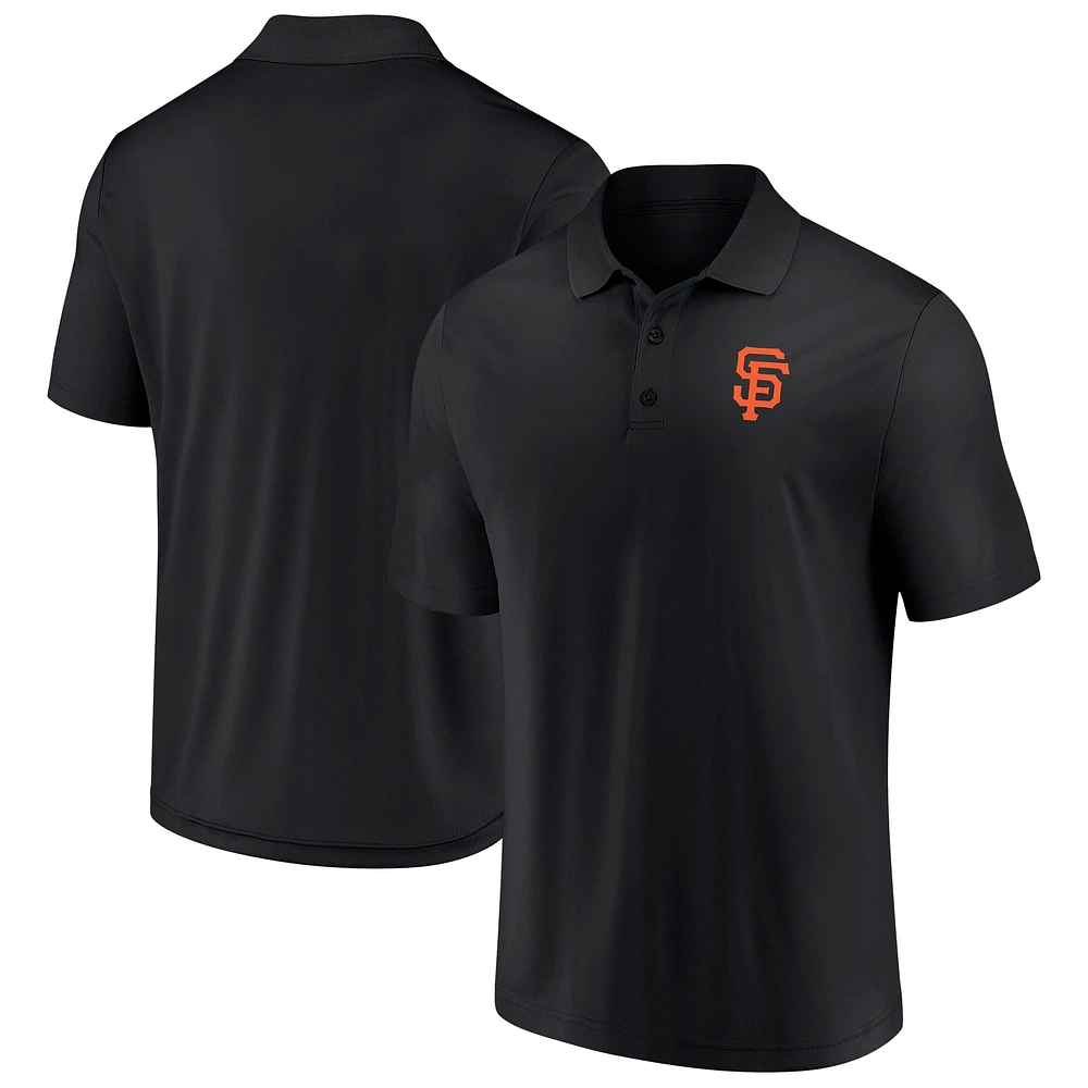 Polo Fanatics noir avec logo principal des Giants de San Francisco pour hommes