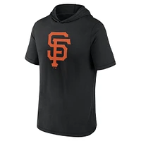 Men's Fanatics Black San Francisco Giants Short Sleeve Hoodie T-Shirt