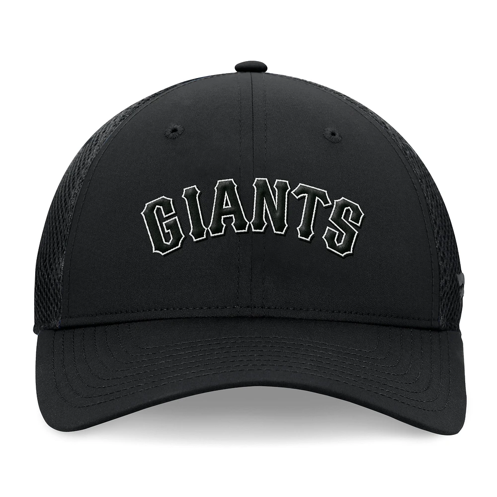 Casquette flexible noire en maille Spacer Fanatics pour hommes des Giants de San Francisco