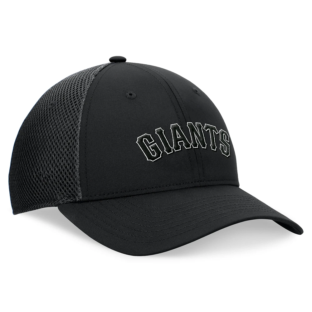 Casquette flexible noire en maille Spacer Fanatics pour hommes des Giants de San Francisco