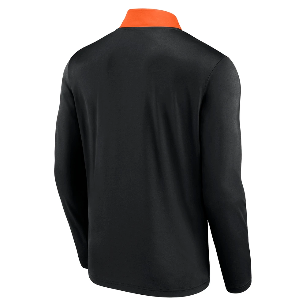 Men's Fanatics Black San Francisco Giants Unstoppable Quarter-Zip Top