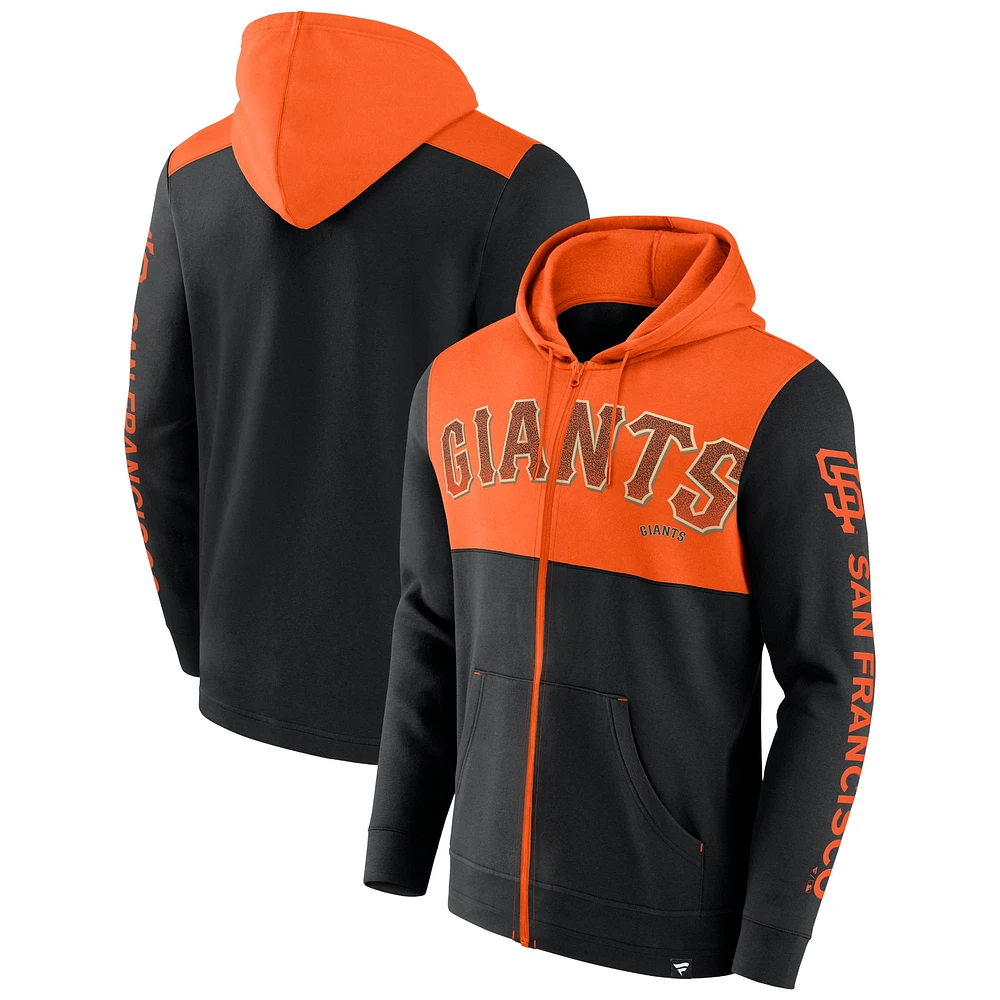 Men's Fanatics Black San Francisco Giants Walk Off Fleece Full-Zip Hoodie