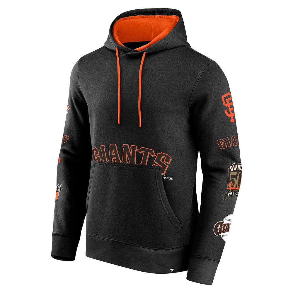 Men's Fanatics Black San Francisco Giants Wild Winner Pullover Hoodie