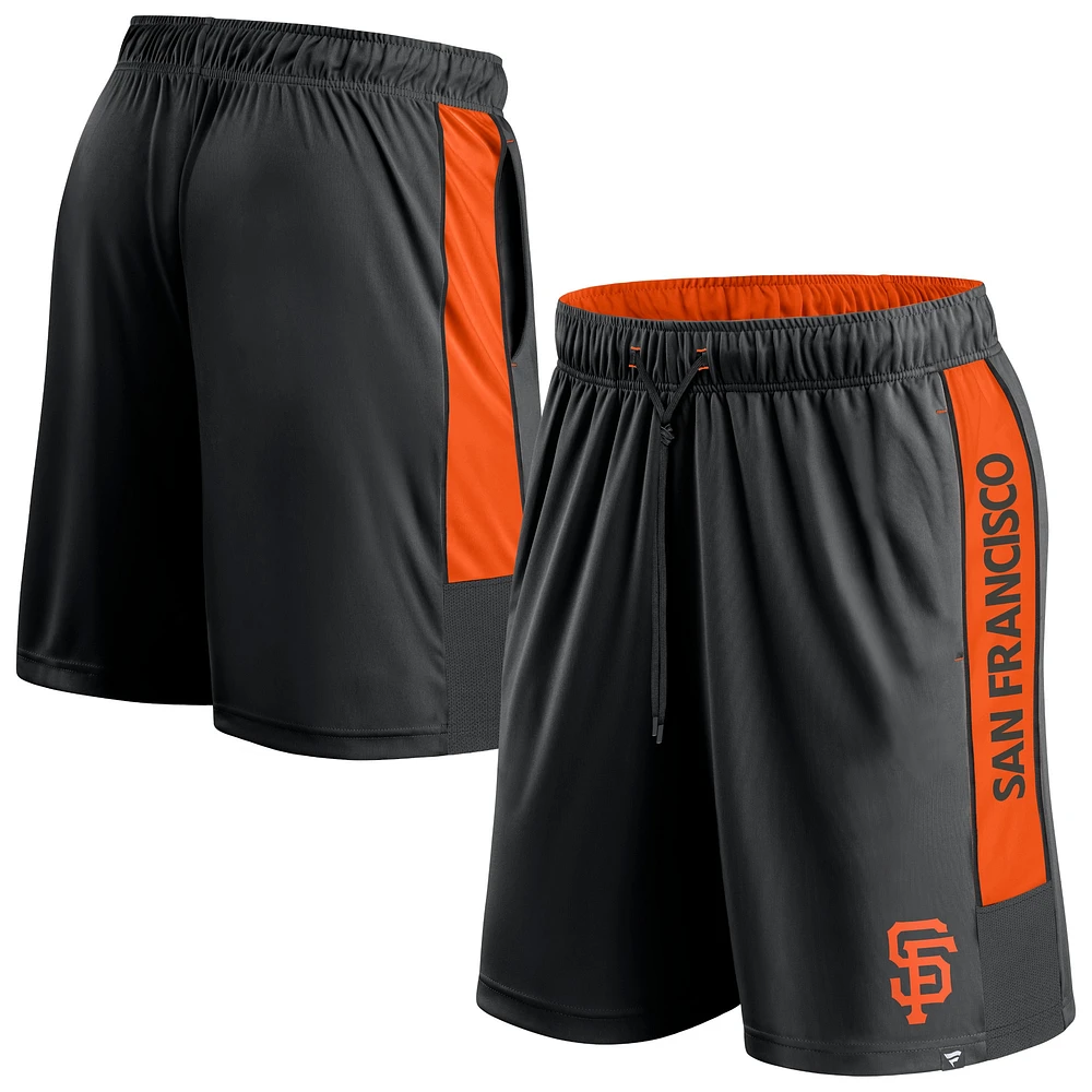 Short noir Fanatics pour hommes des Giants de San Francisco remporte le match Defender