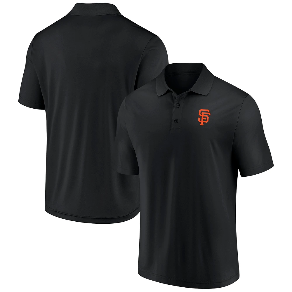 Polo noir Fanatics pour hommes, Giants de San Francisco, série victoires