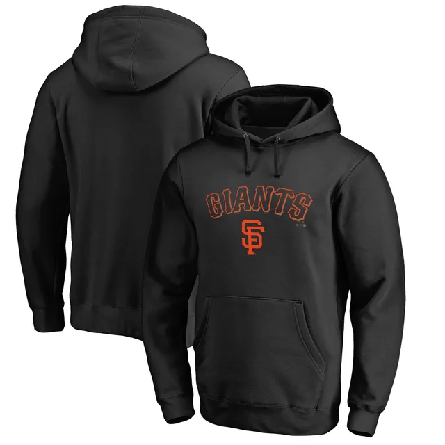 Men's Fanatics Branded Black San Francisco 49ers Logo Team Lockup Fitted  Pullover Hoodie