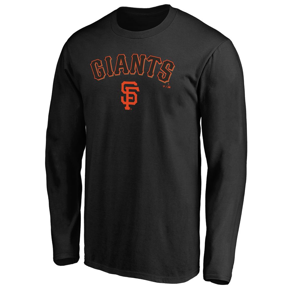 Youth Black San Francisco Giants Platinum Logo Long Sleeve T-Shirt