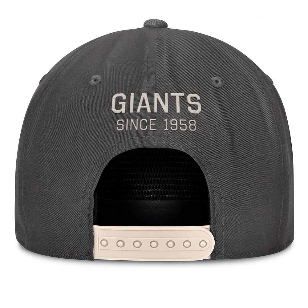 Casquette ajustable Fanatics pour homme, couleur anthracite, San Francisco Giants