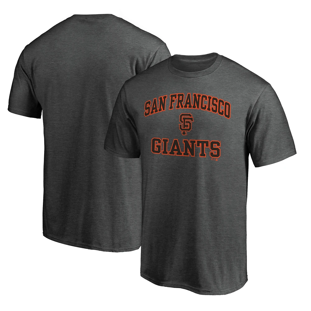 T-shirt Heart & Soul Fanatics Charcoal des Giants de San Francisco pour hommes