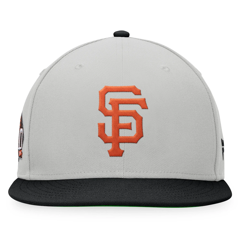 Men's Fanatics Gray/Black San Francisco Giants Glory Days Two-Tone Snapback Hat