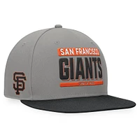 Men's Fanatics Gray/Black San Francisco Giants Line Drive Two-Tone Snapback Hat