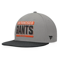 Men's Fanatics Gray/Black San Francisco Giants Line Drive Two-Tone Snapback Hat