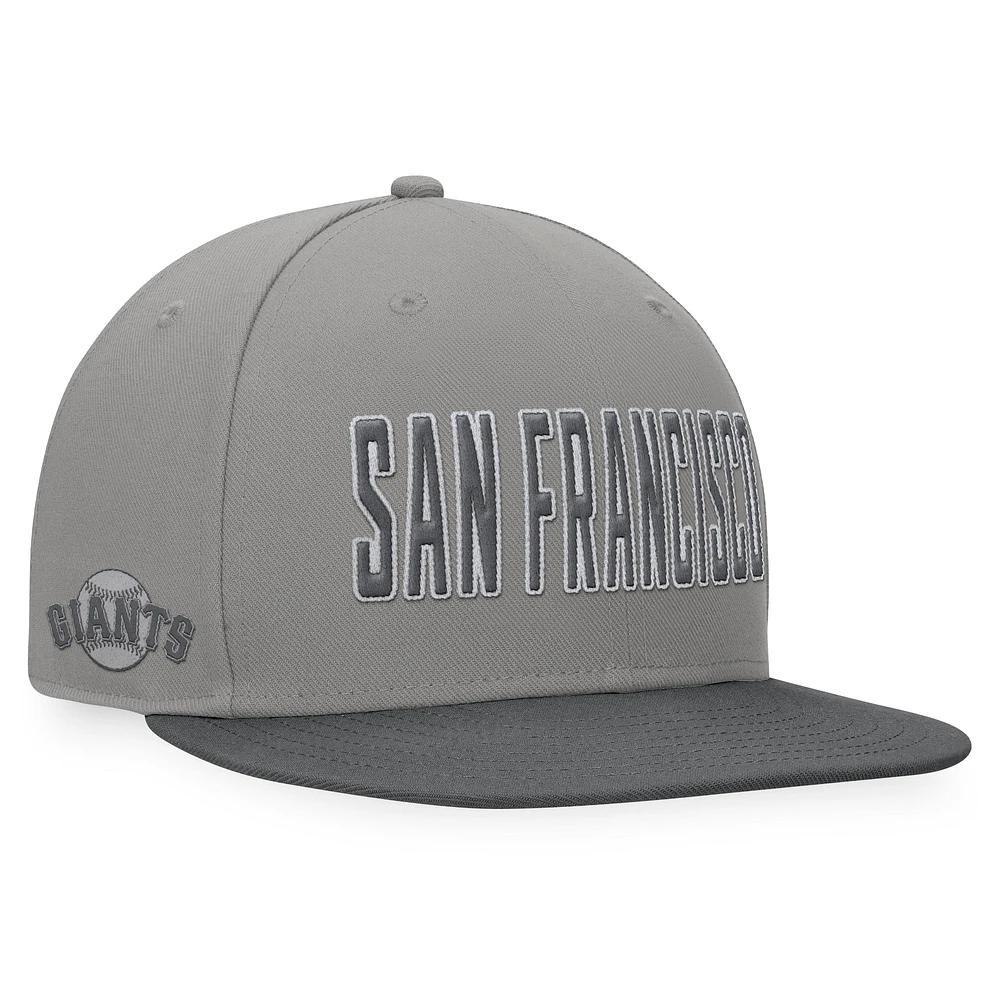 Casquette ajustée Fanatics gris San Francisco Giants Dugout pour hommes