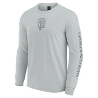 Men's Fanatics  Gray San Francisco Giants Elements Strive Long Sleeve T-Shirt