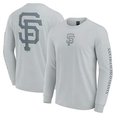 T-shirt à manches longues gris Fanatics pour hommes San Francisco Giants Elements Strive