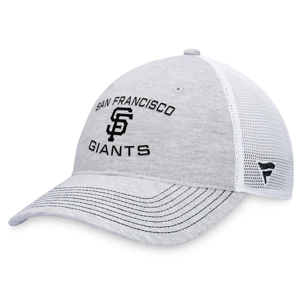 Casquette réglable gris San Francisco Giants Trucker Fanatics pour hommes