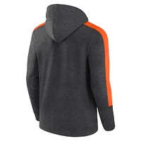 Sweat à capuche zippé en polaire San Francisco Giants Gains Heather Charcoal Fanatics pour homme