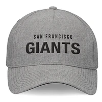 Casquette réglable structurée en A pour hommes Fanatics Heather Grey San Francisco Giants Elements