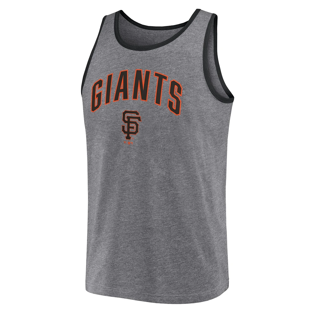 Débardeur primaire Fanatics Heather Grey San Francisco Giants pour hommes