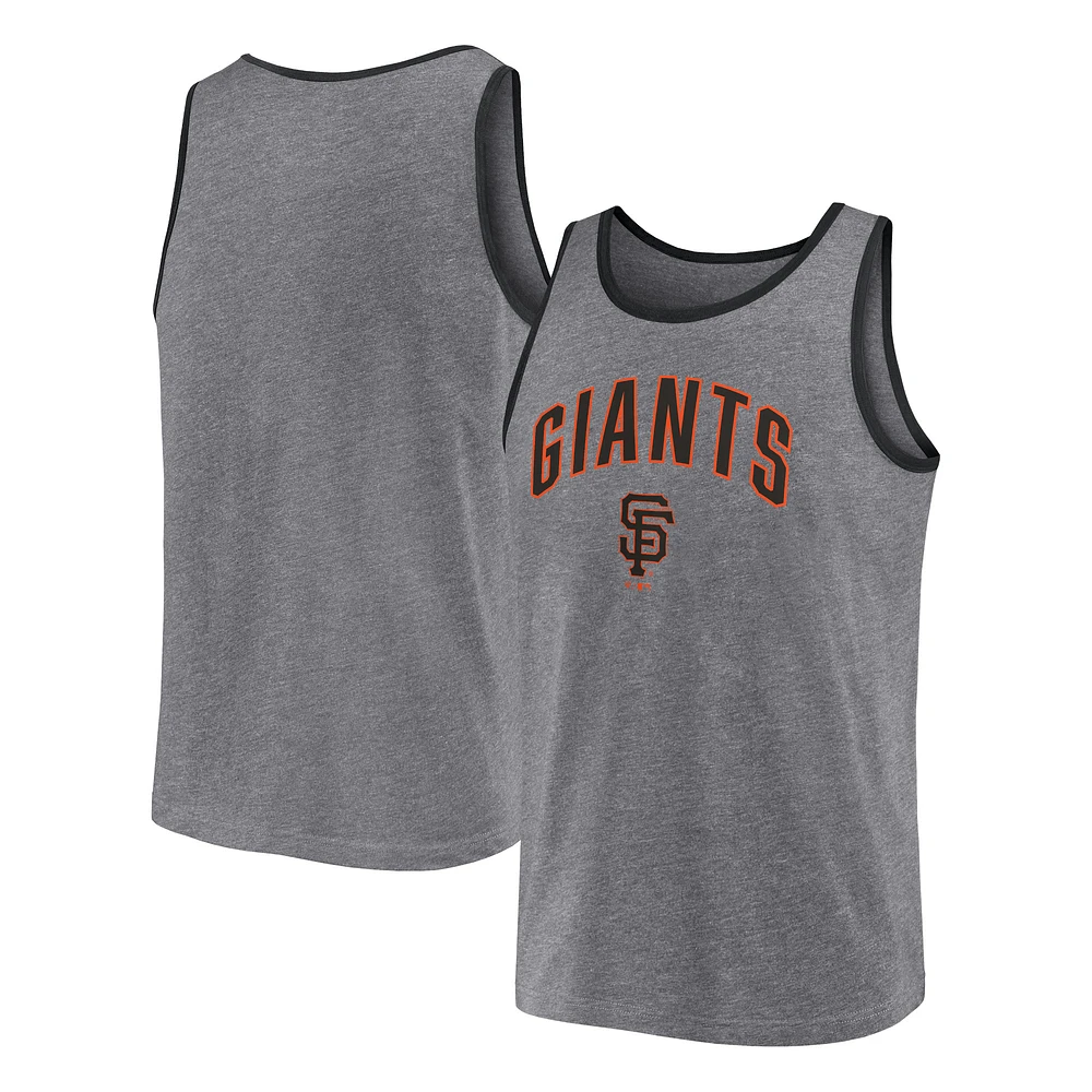 Débardeur primaire Fanatics Heather Grey San Francisco Giants pour hommes