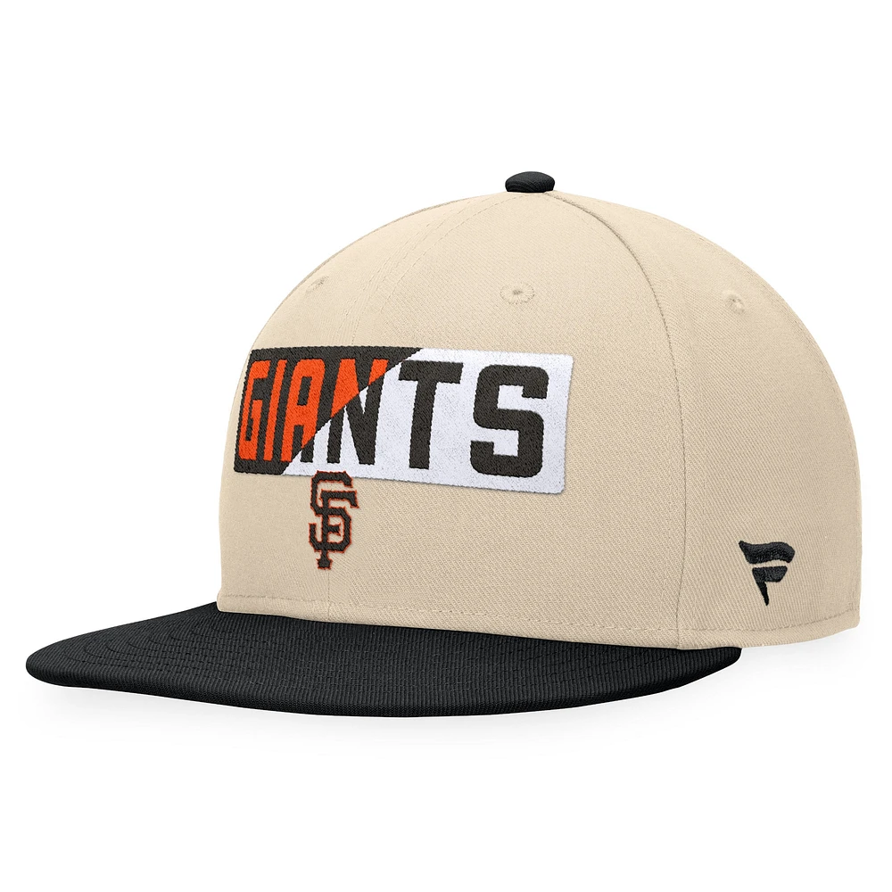 Men's Fanatics Khaki/Black San Francisco Giants Cycle Snapback Hat