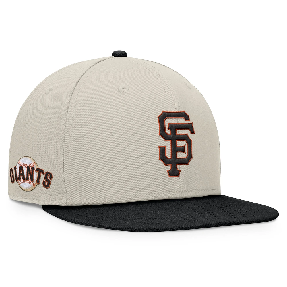 Men's Fanatics Khaki/Black San Francisco Giants Team Two-Tone Snapback Hat