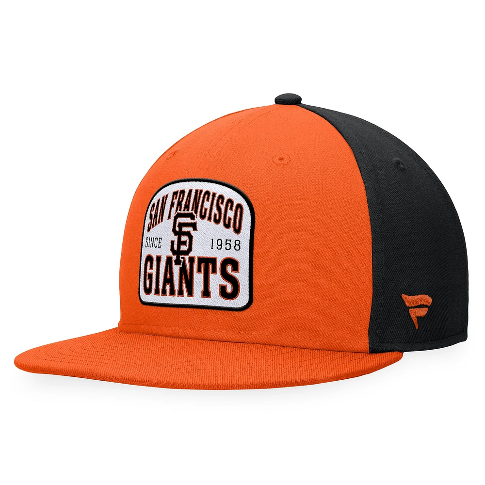 Casquette Snapback Orange/Noir San Francisco Giants Cycle Fanatics pour hommes