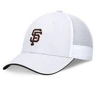 Men's Fanatics White San Francisco Giants Front Office Meshback Structured Adjustable Hat