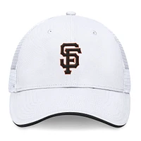 Men's Fanatics White San Francisco Giants Front Office Meshback Structured Adjustable Hat