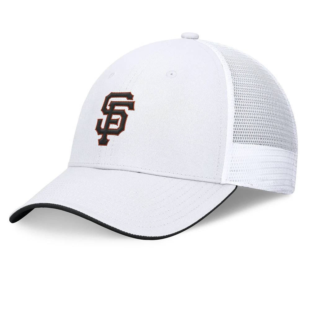 Casquette réglable structurée en meshback Fanatics pour hommes, blanche, San Francisco Giants Front Office