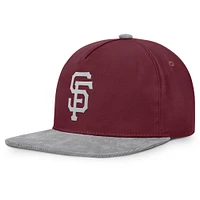 Men's Fanatics Wine San Francisco Giants Front Office Snapback Hat