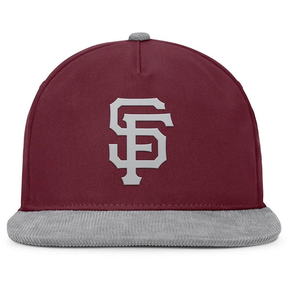 Casquette snapback Fanatics Wine pour hommes, San Francisco Giants Front Office