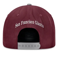 Men's Fanatics Wine San Francisco Giants Front Office Snapback Hat