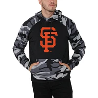 Sweat à capuche raglan FOCO Giants de San Francisco pour homme avec motif camouflage noir